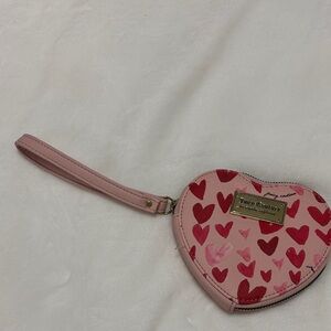 Juicy Couture Pink Heart Wristlet